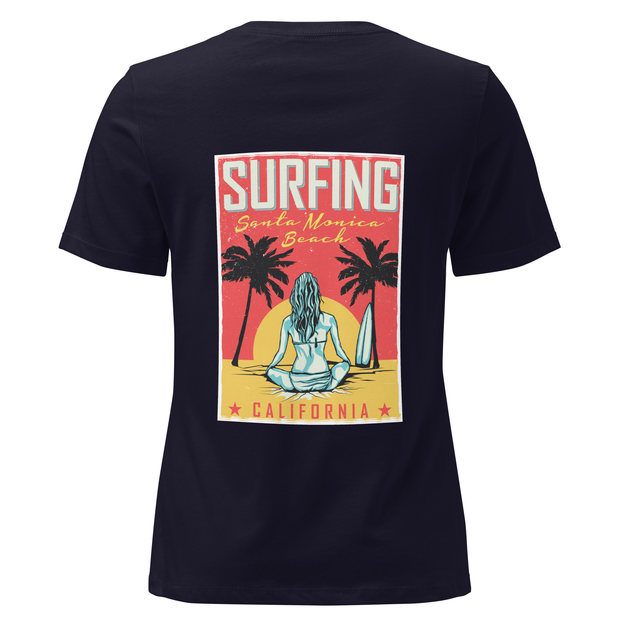 Women's Relaxed T-Shirt Surf Girl Vintage Tee - Image 2