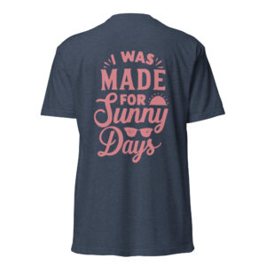 Unisex Fitted T-Shirt - Made for sunny days - coral print