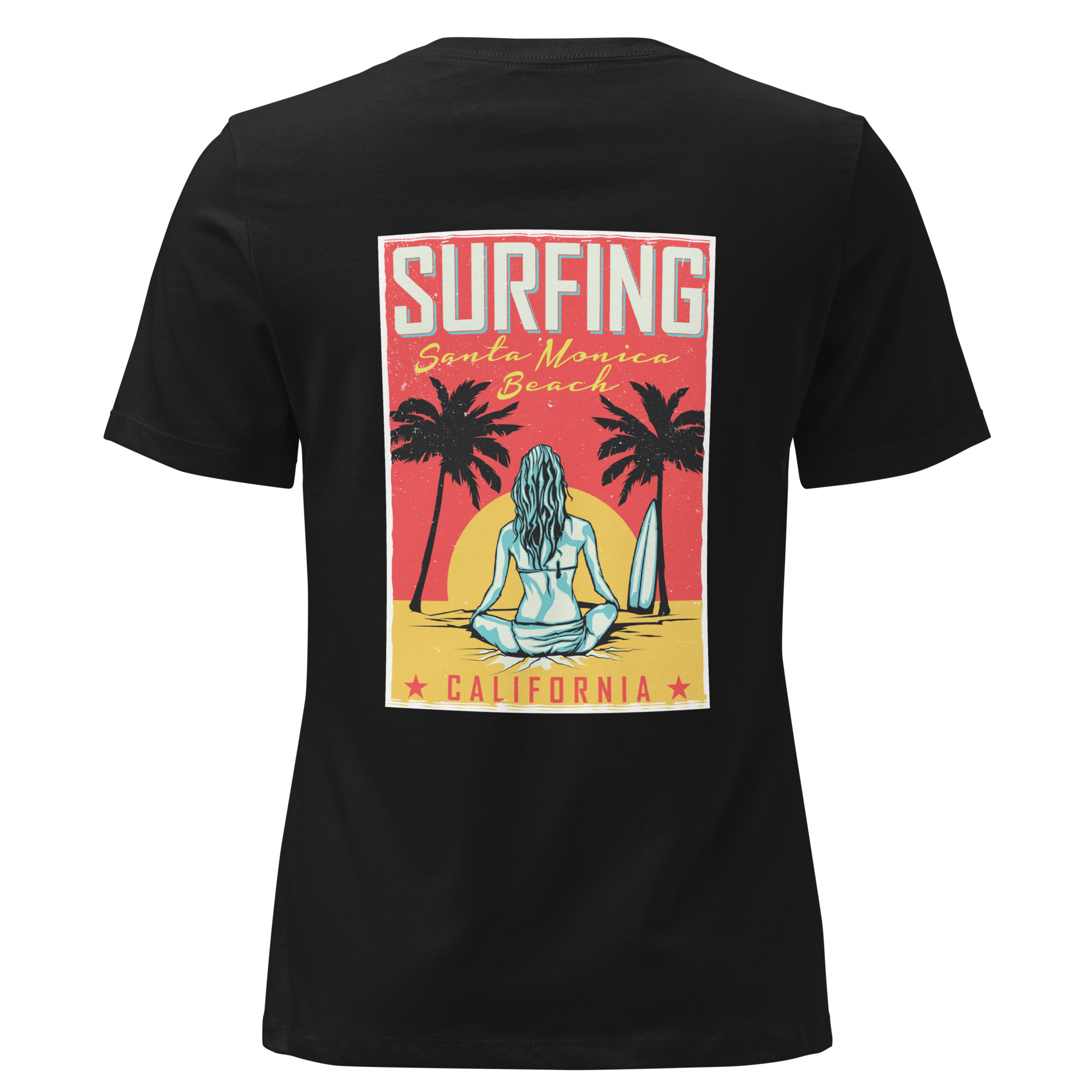 Women's Relaxed T-Shirt Surf Girl Vintage Tee - Image 8