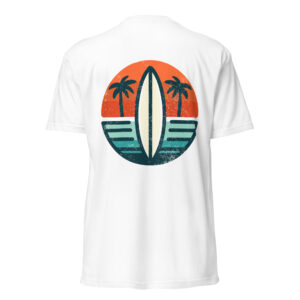 Unisex Fitted T-Shirt - Surf board - back